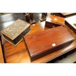 A Victorian mahogany box,