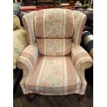 A Georgian style wing backed Easy Chair,