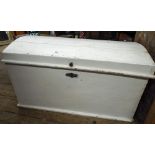 A white painted domed top trunk