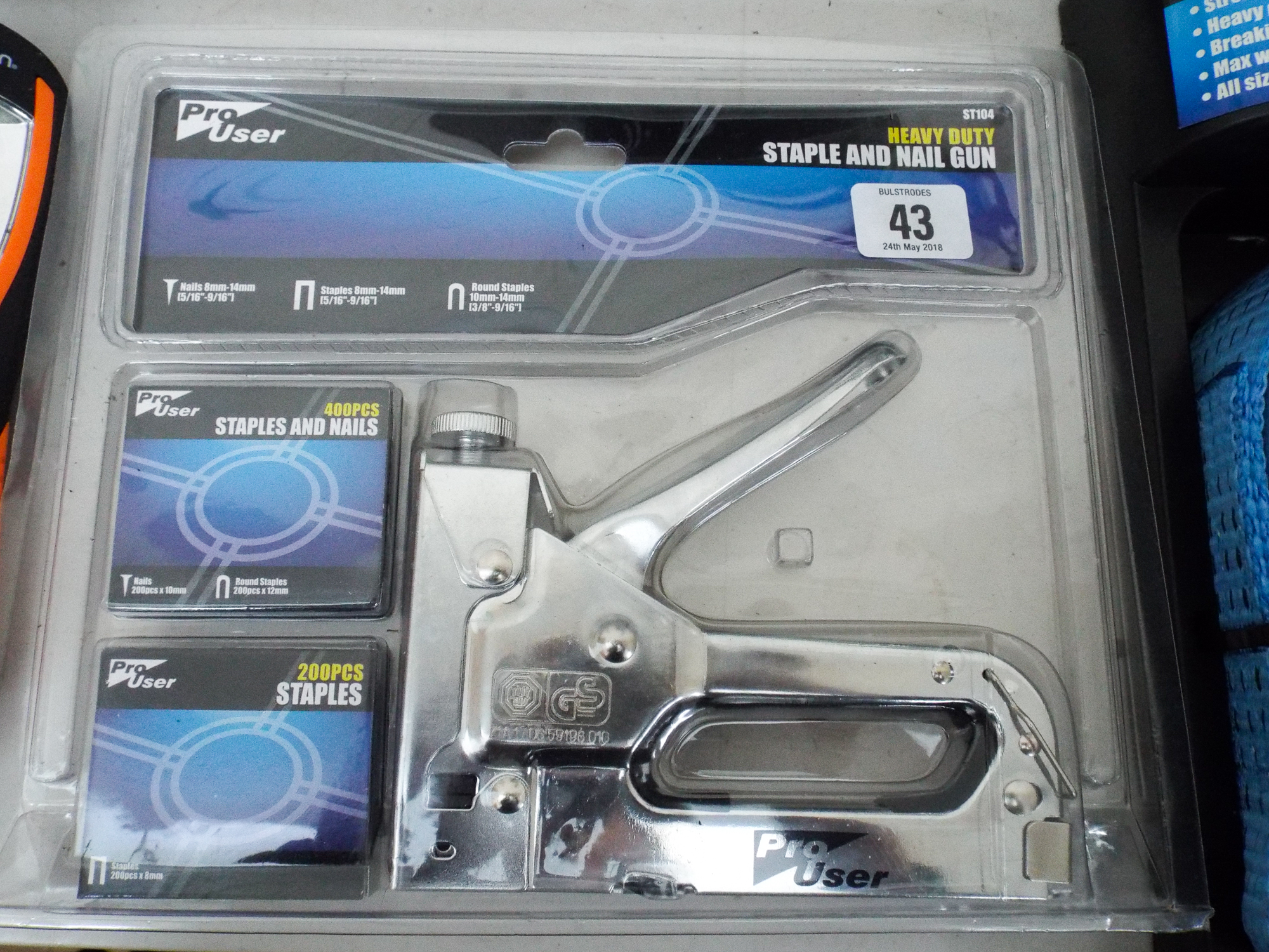A new heavy duty staple gun with accessories