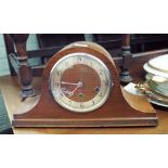 A Westminster chiming mantel clock in Napoleon oak case