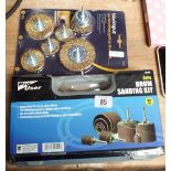 A new 25 piece drum sanding kit and a new 6 piece wire wheel and cup brush set