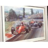 Alan Fearnley Limited edition signed print 'Alllesi Ferrari 105' framed and glazed