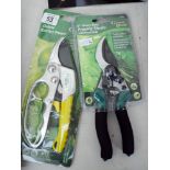 A new ratchet pruner and a new 8" heavy pruning shears