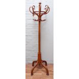 A Bentwood hat and coat stand,