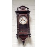 A small Vienna style regulator wall clock,