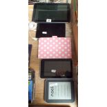 Five assorted electronic note pads
