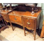 A Waring and Gillow shaped front mahogany sunk top sideboard fitted two drawers and centre