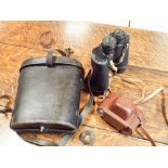 Halina camera and a pair of Bausch and Lomb binoculars