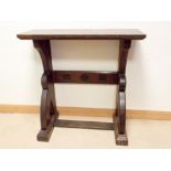 A heavy oak church alter table,