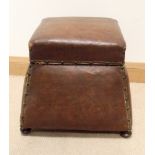 Brown Rexine Ottoman stool
