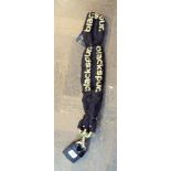 A new 1100mm long heavy duty security chain with cover and heavy duty padlock with three keys