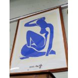 A large framed print Henri Matisse entitled ' Blue Nude' 1952