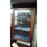 An Edwardian inlaid mahogany china display cabinet,