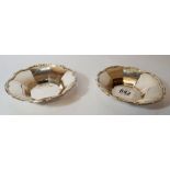 A pair of silver sweetmeat dishes of flared octagonal form, Birmingham marks, 3.4 troy ounces.