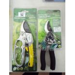 A new ratchet pruner and a new 8" heavy duty pruning shears