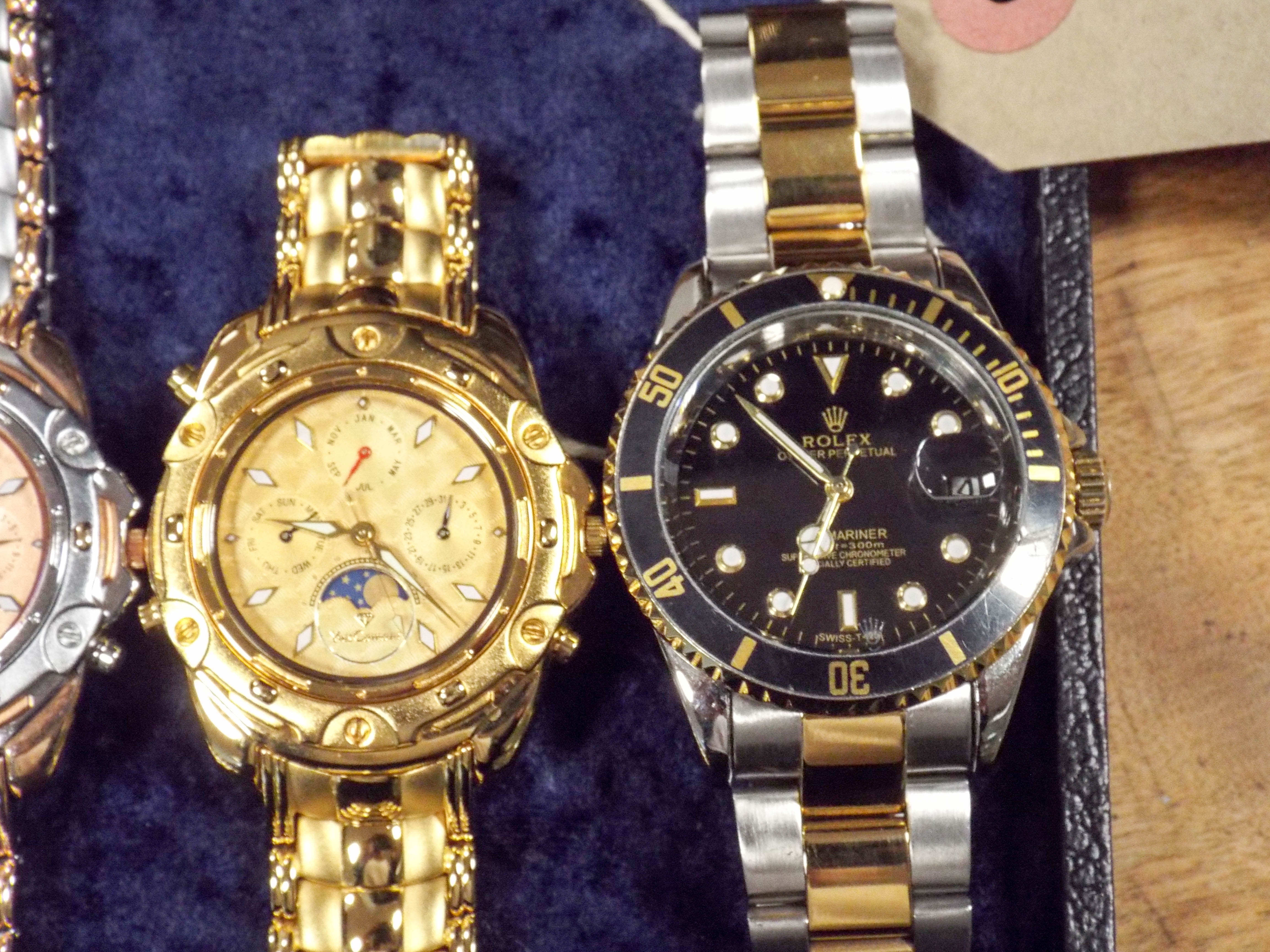 Four gent's replica wrist watches to include Rotory, - Image 2 of 3