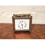 A good quality miniature brass carriage clock by Thomas Braithwaite London,