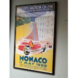 A Vintage style poster print of Christie's auction Monaco,