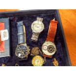 Three gent's replica watches, to include Rolex, D&C and Yazole,