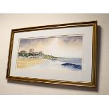 Alan Hayden, a pair of modern watercolours depicting Bournemouth seafront from Bournemouth pier,
