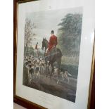 Hunting prints after Rolinson and a pair of Victorian prints morning and evening