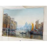 Hubert James Medlycott 1841-1920, Grand Canal Venice signed and dated 1880 watercolour,