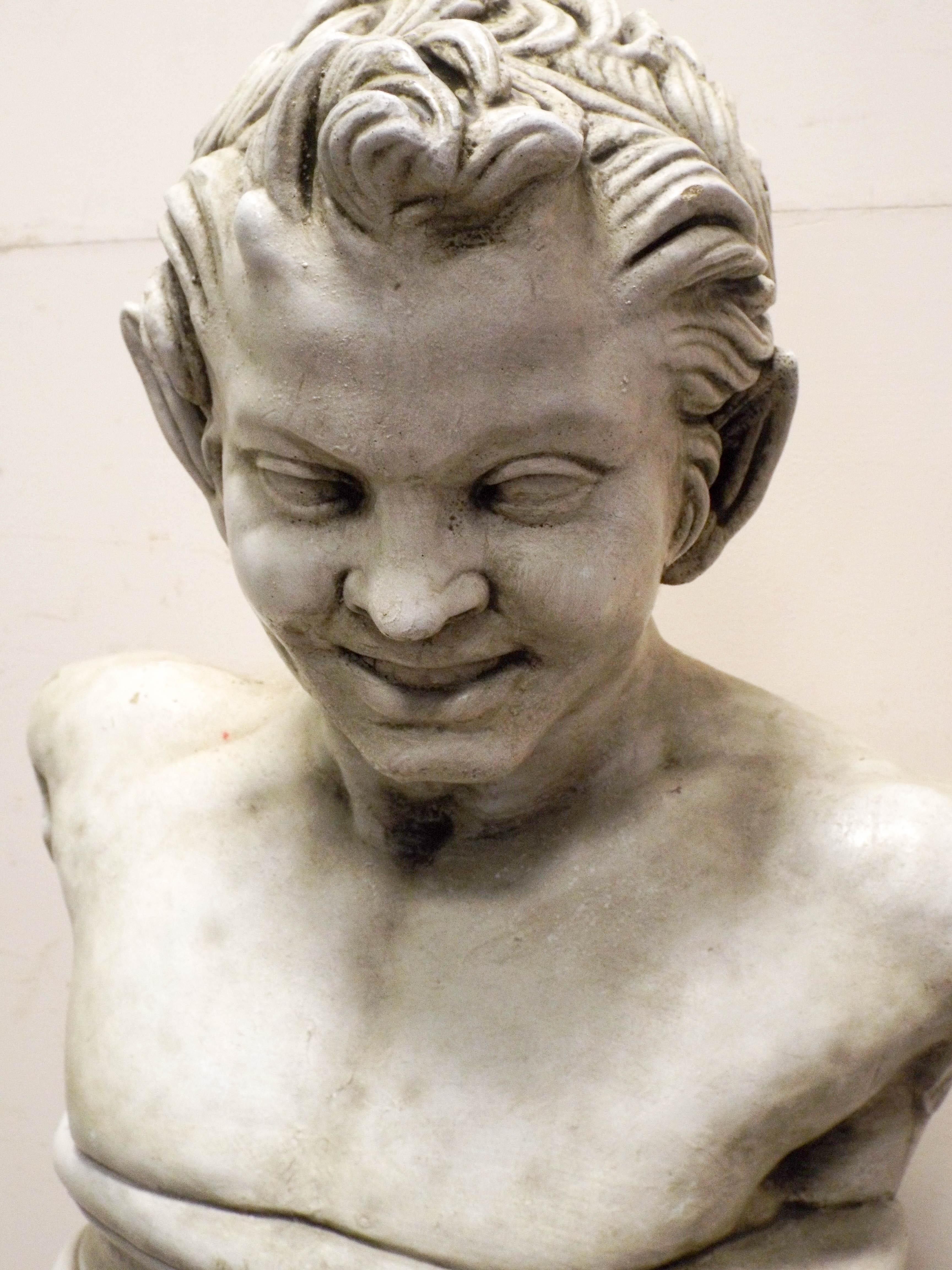 A reconstituted stone bust of Pan - Image 2 of 2