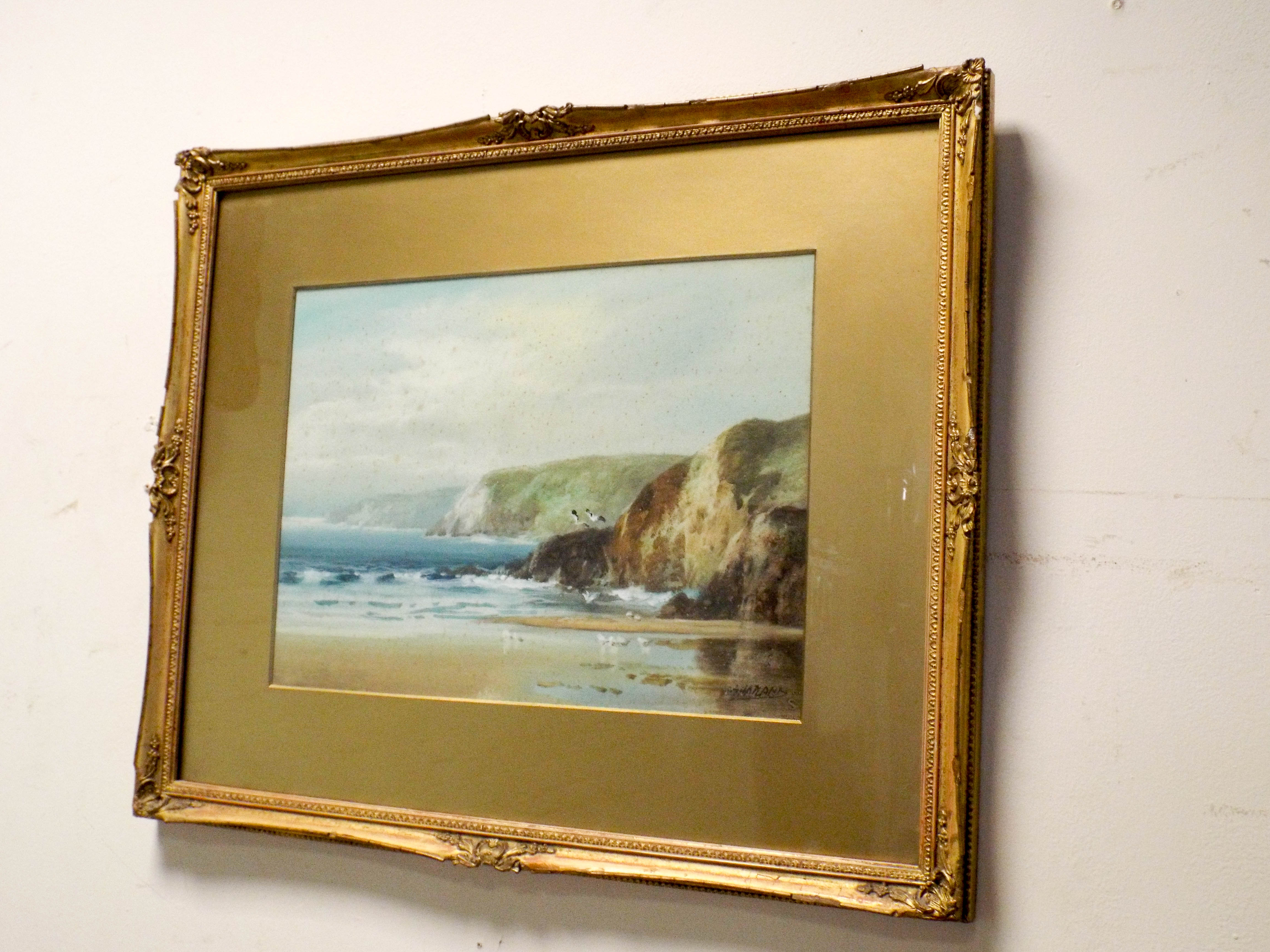 Harland, late Victorian watercolours of coast near Bude Cornwall and a Dartmoor scene, both signed, - Image 4 of 7