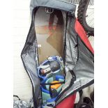 An excellent snowboard in carrying case and snow boots etc