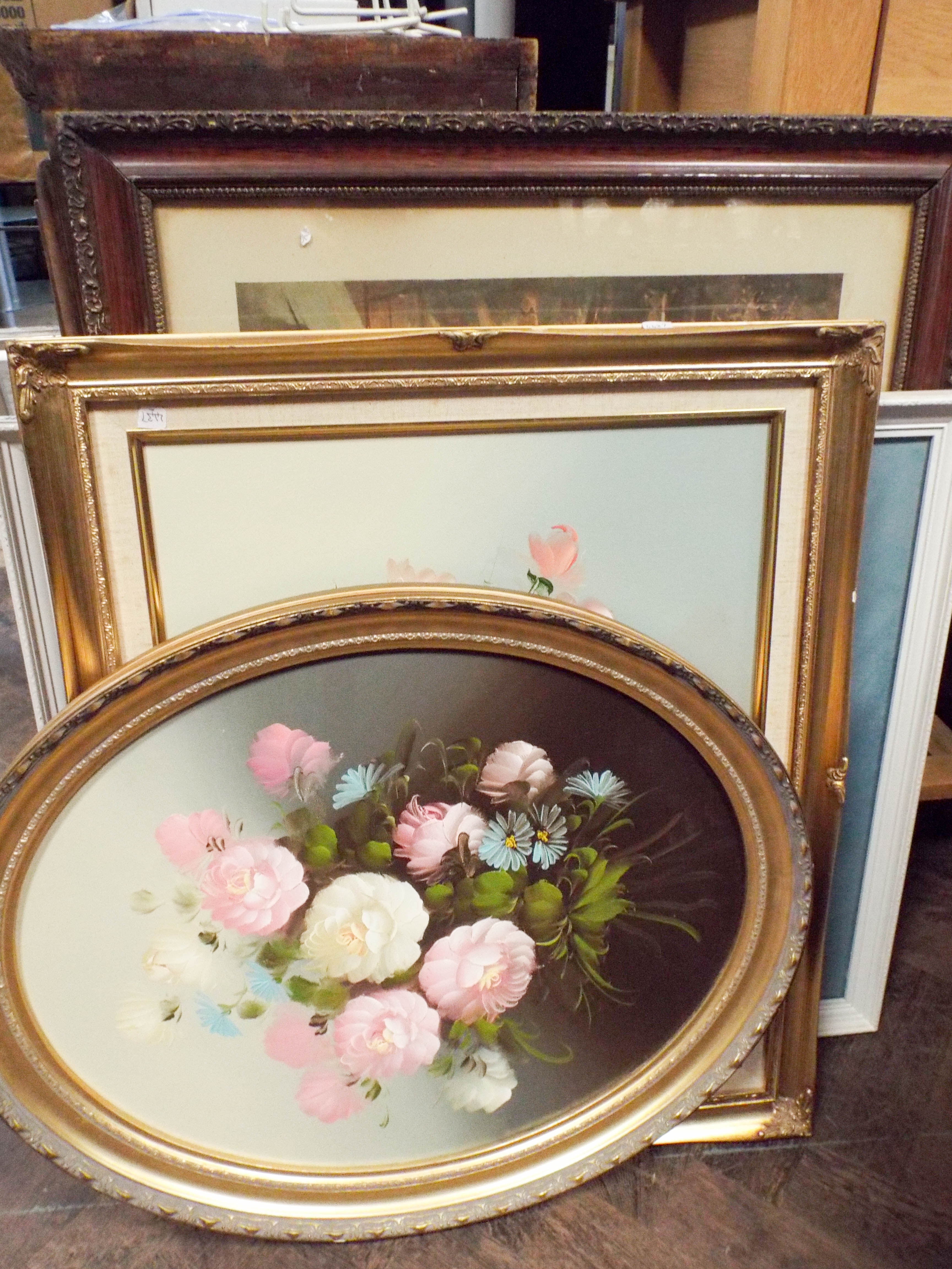 Two paintings of flowers,