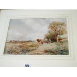 Edmund Morison Wimperis 1835-1900, a rural landscape with horse drawn cart,