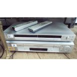 A Sony smart engine video plus VHS recorder and a Sony DVD player