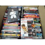 A large box of DVDs