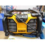 A Dewalt builders radio in working order