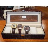 Three as new automatic gent's wrist watches