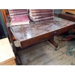 A mahogany three tier metamorphic dumbwaiter come table,