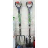 A new stainless steel digging spade and fork