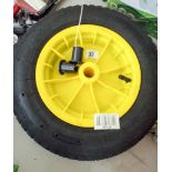 A new wheelbarrow wheel with spaces