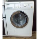 A Miele Novotronic W555 automatic front loading washing machine