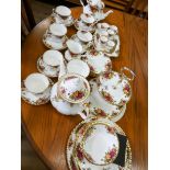 Royal Albert Old Country Roses teaset, egg cups,