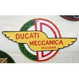 A Ducati cast iron wall hanging plaque