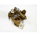 A small brass sextant