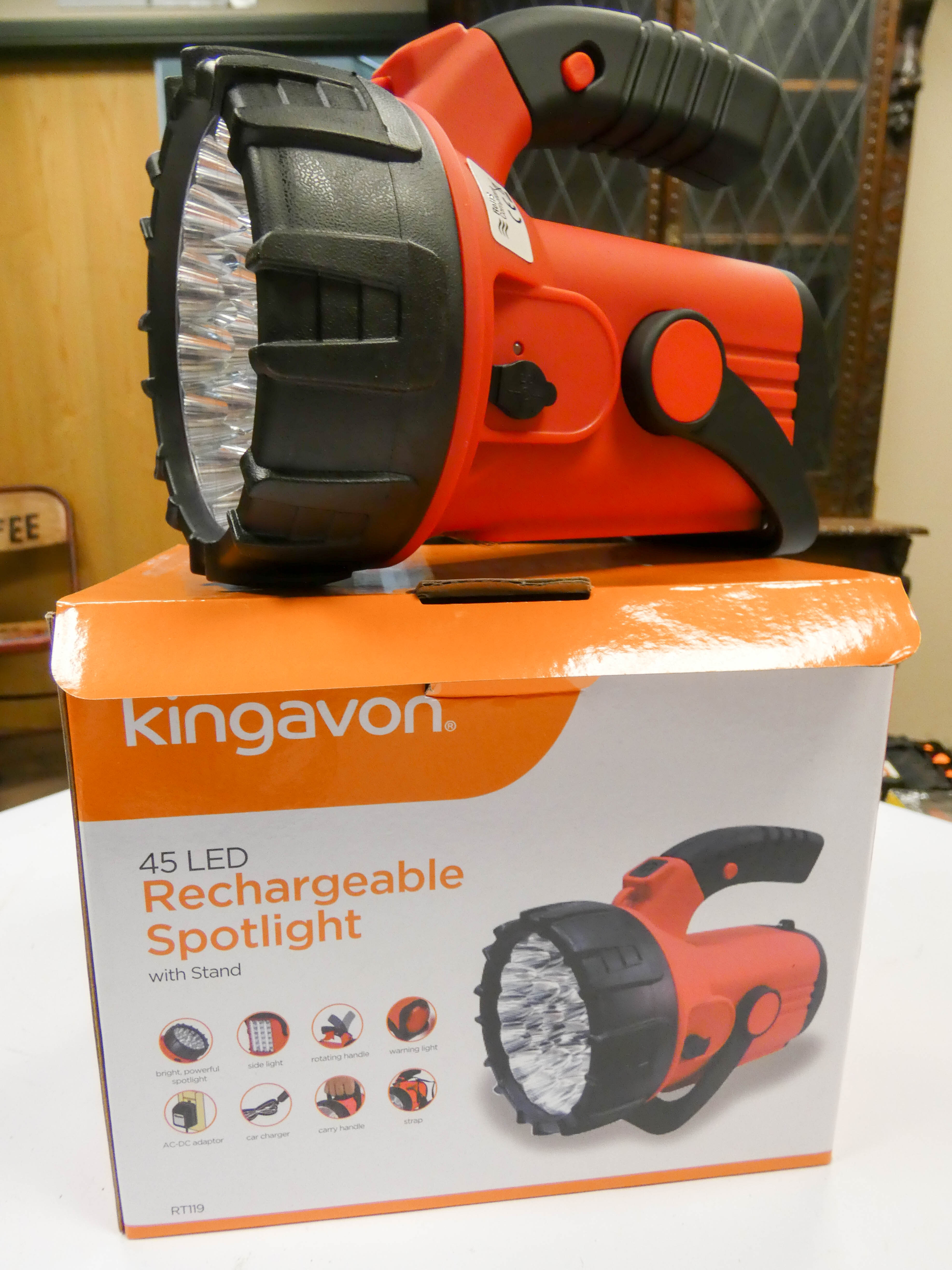 A new 45 LED four function rechargeable spotlight