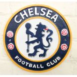 A cast iron Chelsea Football club wall hanging plaque