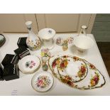 A few piece of Royal Albert Old Country Roses china, Aynsley ware,