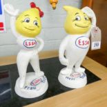 Two painted iron Esso figure money boxes