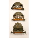 Three GWR cast iron toilet roll holders
