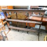 Antique oak dresser back