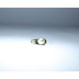 14ct gold cultured pearl, emerald, sapphire and diamond dress ring,